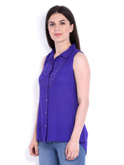 People Women Blue Shirt