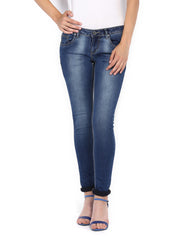 People Women Blue Skinny Fit Jeans