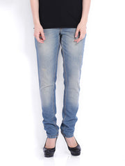 People Women Blue Slim Fit Jeans