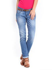 People Women Blue Slim Fit Jeans