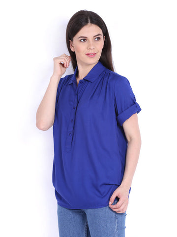 People Women Blue Top