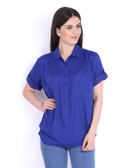 People Women Blue Top