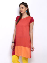 People Women Coral Pink Kurta