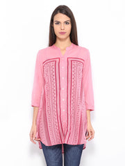 People Women Pink Printed Tunic