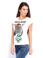 People Women White Printed T-shirt