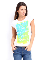 People Women White Printed T-shirt