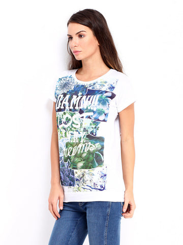 People Women White Printed T-shirt