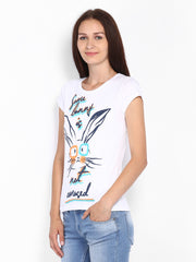 People Women White Printed T-shirt