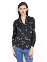 Pepe Jeans Women Black Printed Top