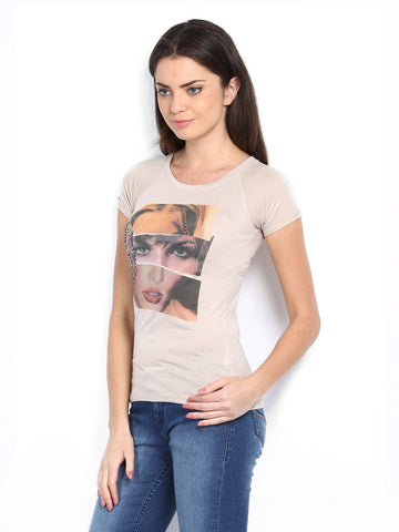 Pepe Jeans Women Brown Printed Top