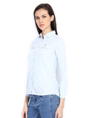 Pepe Jeans Women Light Blue Marsh Shirt