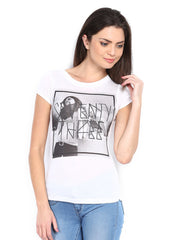 Pepe Jeans Women Off-White Moss Printed Top