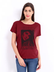 Pepe Jeans Women Red Printed T-shirt