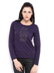 Pepe Jeans Women Purple T-shirt