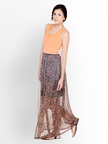 Pera Doce Peach-Coloured Maxi Dress