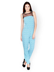 Pera Doce Women Blue Printed Jumpsuit