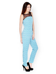 Pera Doce Women Blue Printed Jumpsuit