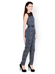 Pera Doce Women Black Floral Print Jumpsuit