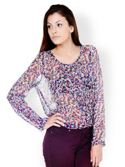 Pera Doce Women Blue Printed Top