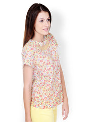 Pera Doce Women Yellow Printed Top