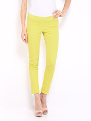 Pieces Women Yellow Funky Bom Jeggings