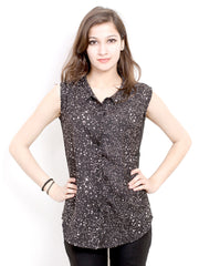 Pique Republic Women Black Printed Top