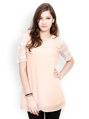 Pique Republic Women Peach-Coloured Top