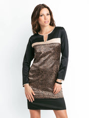 Pretty Secrets Black Animal Print Shift Dress
