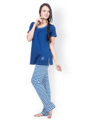 Private Lives Women Blue Lounge Set