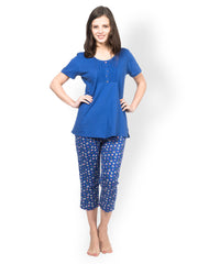 Private Lives Women Blue Lounge Set