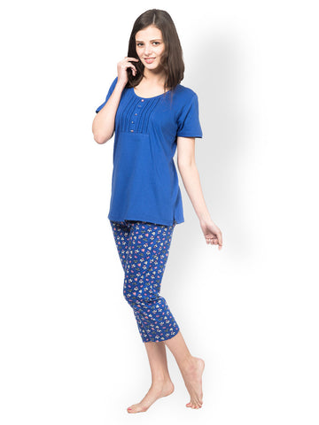Private Lives Women Blue Lounge Set