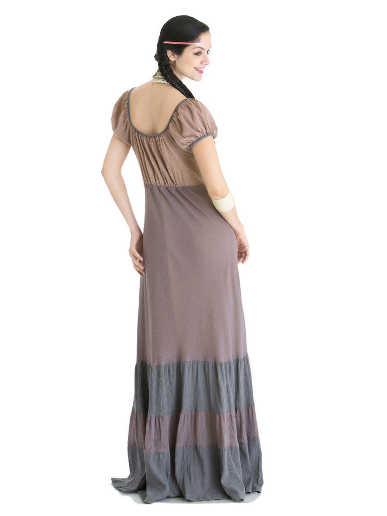 Priyadarshini Rao for Stylista Mauve &amp; Grey Come Away With Me Maxi Dress