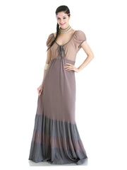 Priyadarshini Rao for Stylista Mauve &amp; Grey Come Away With Me Maxi Dress