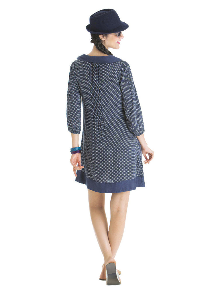 Priyadarshini Rao for Stylista Women Navy &amp; White Printed Wendy Tunic