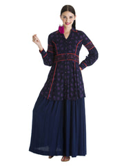 Priyadarshini Rao for Stylista Women Navy Its A Jungle Out There Printed Top