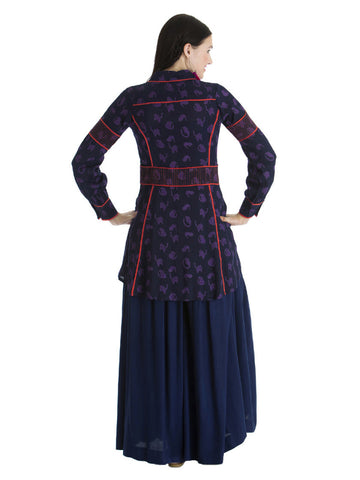 Priyadarshini Rao for Stylista Women Navy Its A Jungle Out There Printed Top
