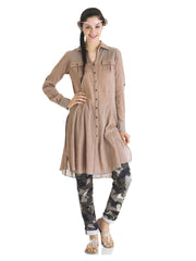 Priyadarshini Rao for Stylista Women Beige Dreaming of Summer Tunic