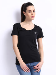 Puma Women Black Ferrari Shield T-shirt