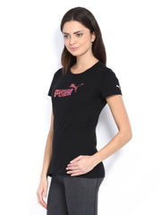 Puma Women Black Printed T-shirt