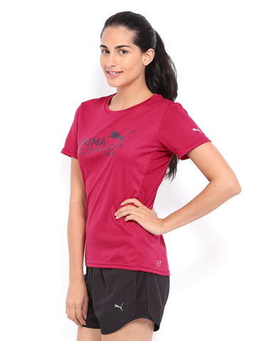 Puma Women Magenta Running T-shirt