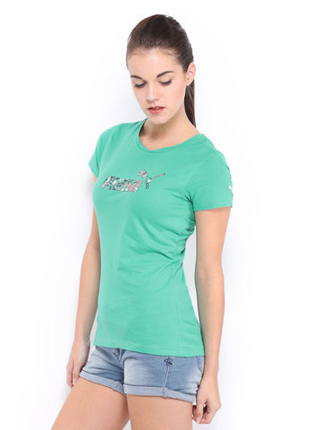 Puma Women Green Printed T-shirt