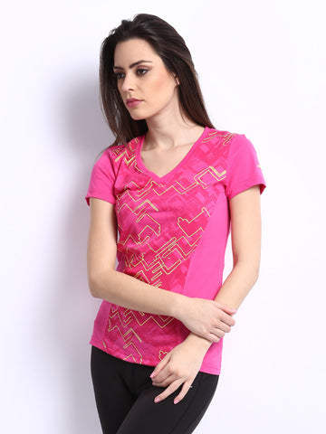 Puma Women Pink Studio Printed T-shirt