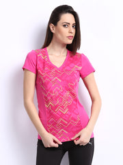 Puma Women Pink Studio Printed T-shirt