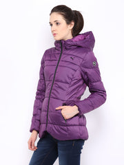 Puma Women Purple Padded Down Jacket