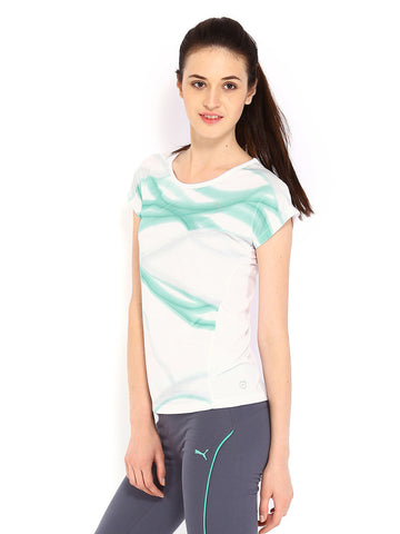 Puma Women White Printed T-shirt