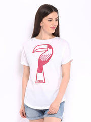 Puma Women White Printed T-Shirt