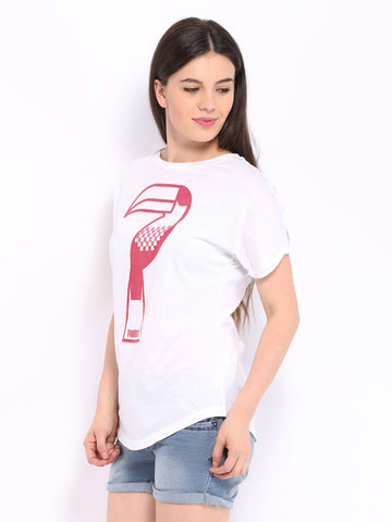 Puma Women White Printed T-Shirt