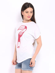 Puma Women White Printed T-Shirt