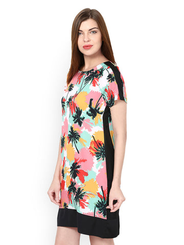 Ridress Multicoloured Printed Shift Dress