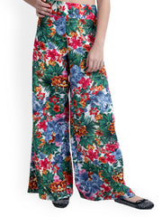 RIDRESS Women Multi-Coloured Printed Palazzo Pants